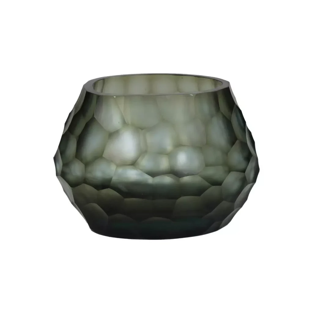 Candle Holder Glass 11x11x8,5cm kal-1331