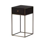 Bedside Table 1 Drawer Black 20812 2