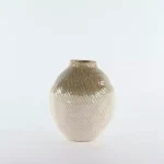 Stiched Stone Ceramic Vase 25xh30,5cm 33548 1