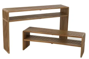 Bench Teak Natur 118x30xh40cm B40802