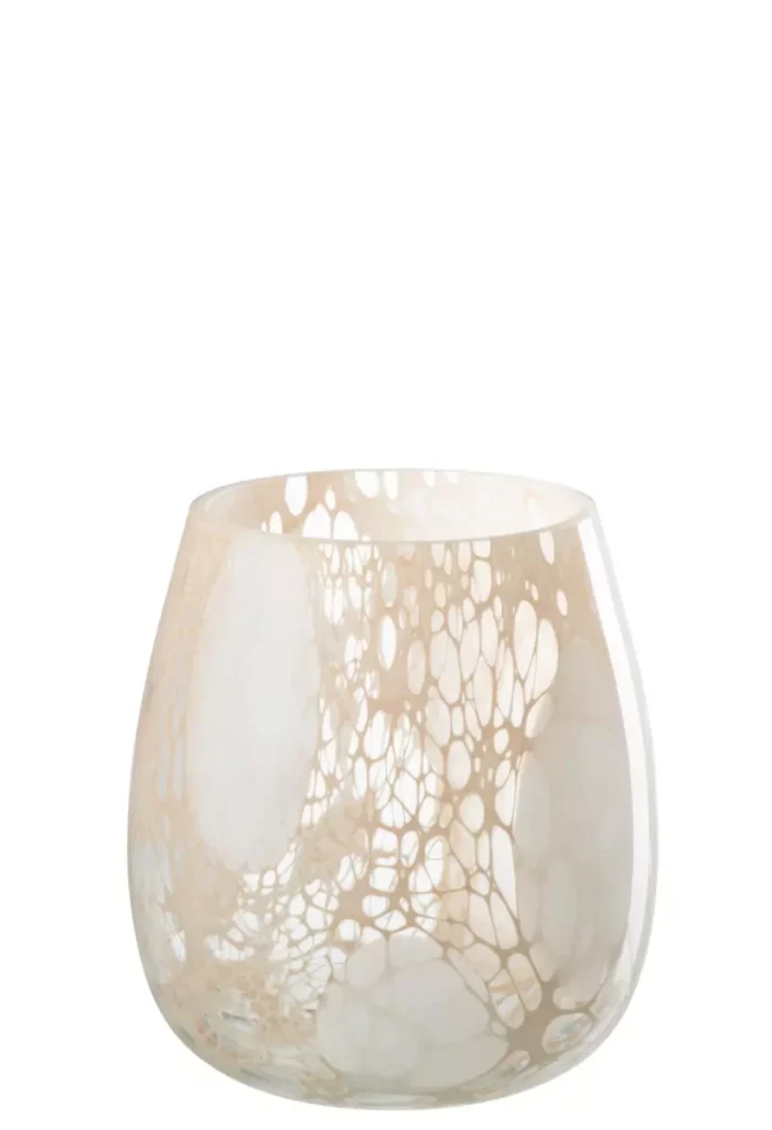 Windlight Wires Light pink/White  15×16,5cm 42495