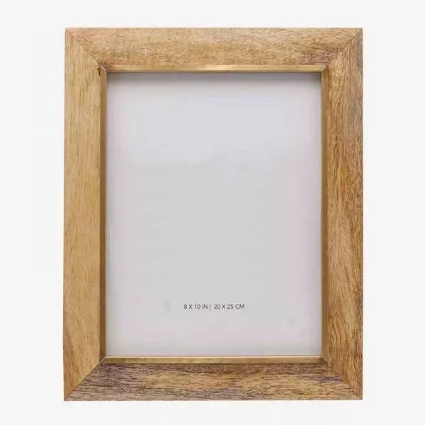 Wood Frame W Gold 20x25cm  0372461