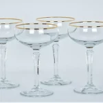 Champagne Glasses W/ Gold Rim did015 1
