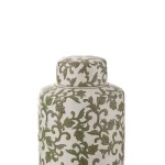 Deco Jar &raquo; Yezi&raquo; Green/White 20xh30,5cm 48384 1
