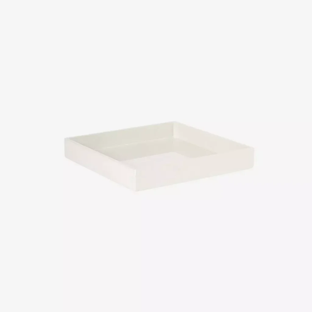 Lacquer Tray White 20x20cm White La1507