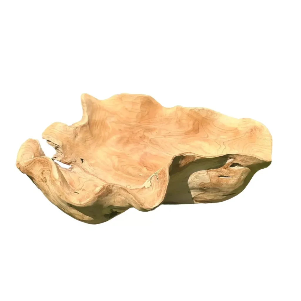 Teakwood Natural Organic Shaped Bowl 726452