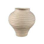 Beige Round Bulb Ceramic Vase L 727337 1
