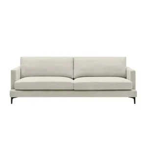 3-seter Sofa i Chenille Ivory 227cm x 89cm x 78cm