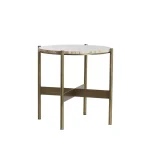 Side Table Travertine Ant. Bronze ø47xh45cm 5522088 1