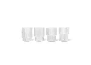 Ripple glass, 4 stk