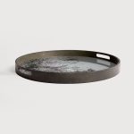 Aged Tray Mirror Clear Round S ø48xh4cm 20301 3
