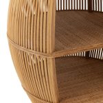 Table Barrel Rattan Bamboo Nat. 61xh79cm 46371 4