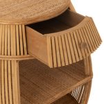 Table Barrel Rattan Bamboo Nat. 61xh79cm 46371 7