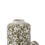 Deco Jar &raquo; Yezi&raquo; Green/White 20xh30,5cm 48384 4