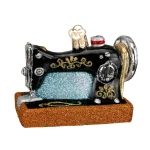 Julekule Gammel Symaskin, Glass - 9cm 1