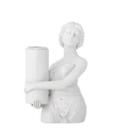 Lysestake Skulptur, Hvit - 15cm 1
