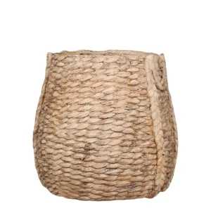 Potteskjuler Flettet Mønster, Sement - H38cm